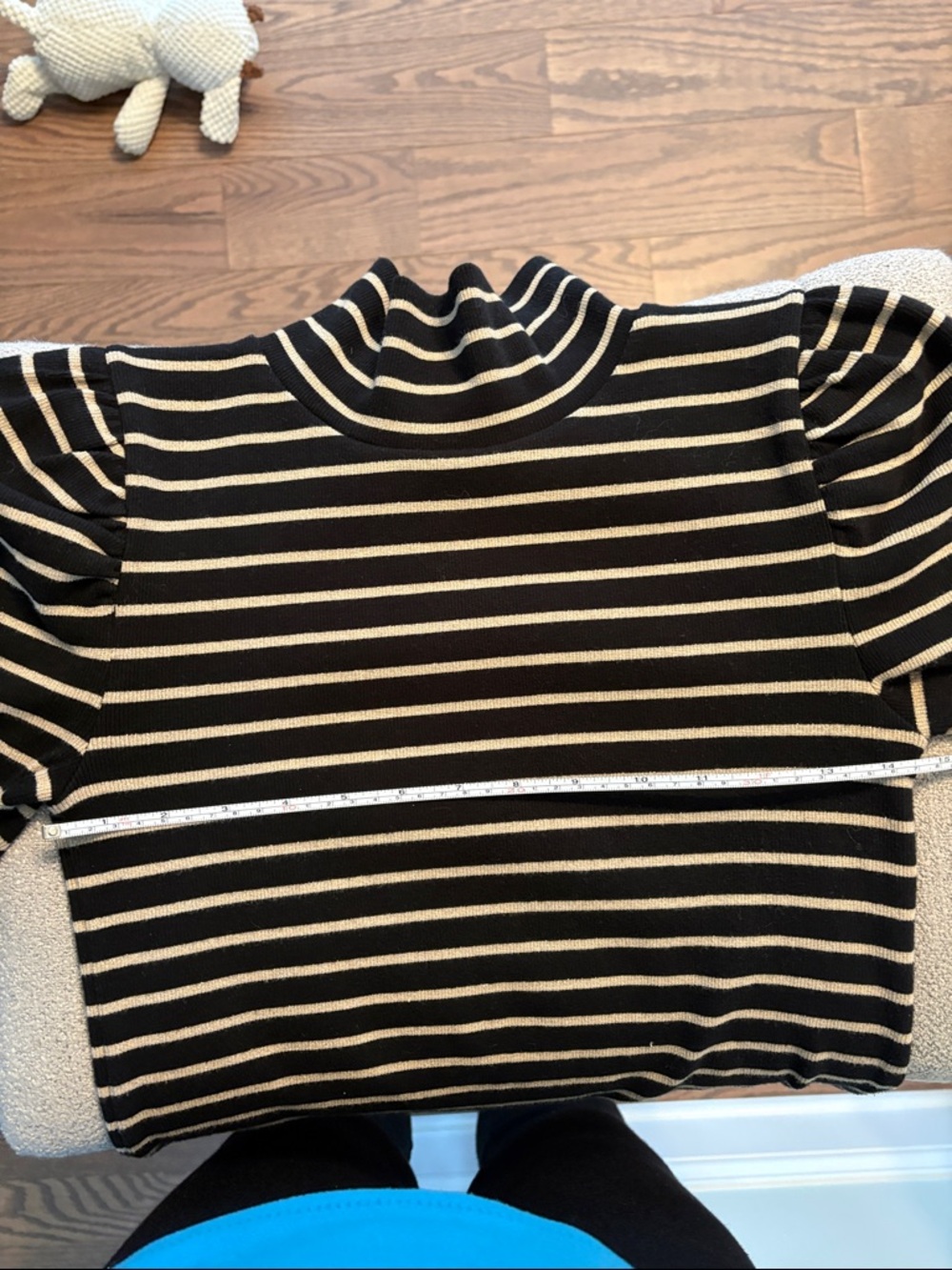 J. Crew Black and Cream Striped Turtleneck Sweater Size XS - Picture 4 of 6
